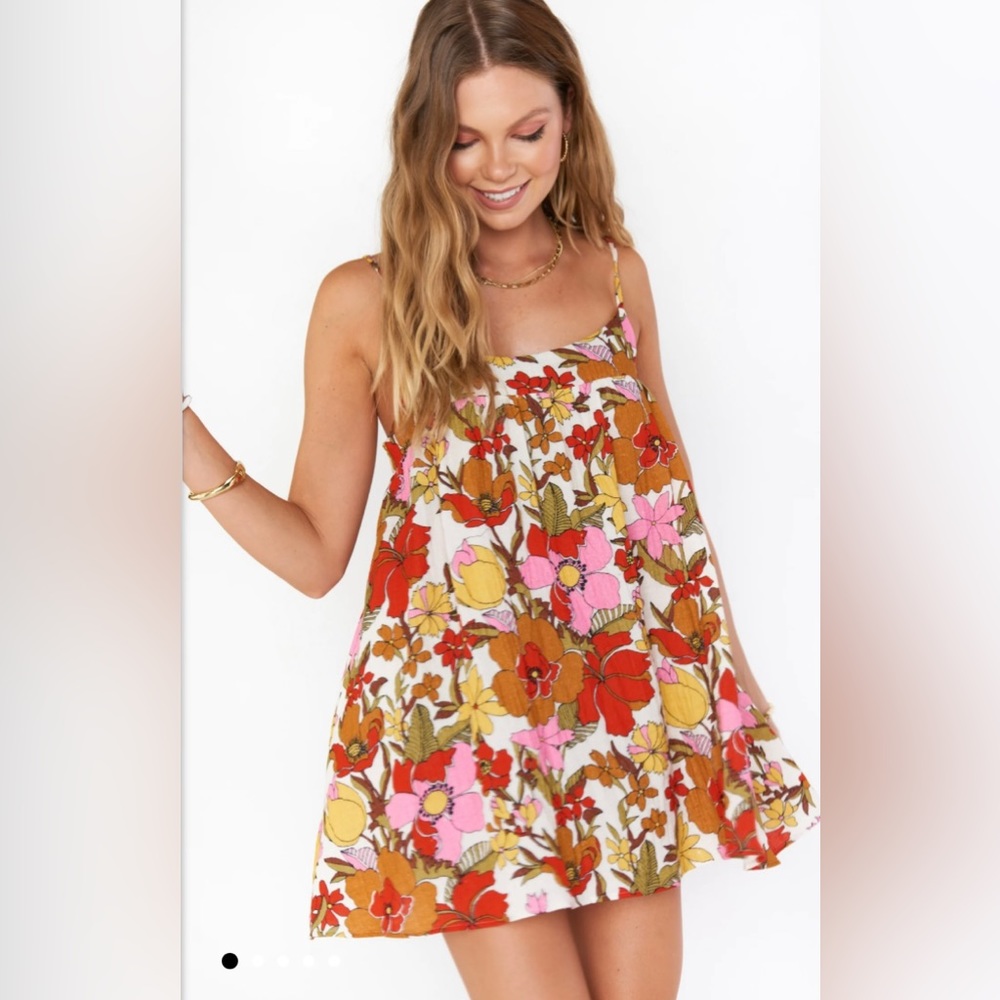 Show Me Your Mumu Oasis Mini Dress. Far Out Floral. XS